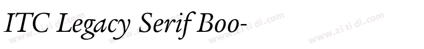 ITC Legacy Serif Boo字体转换